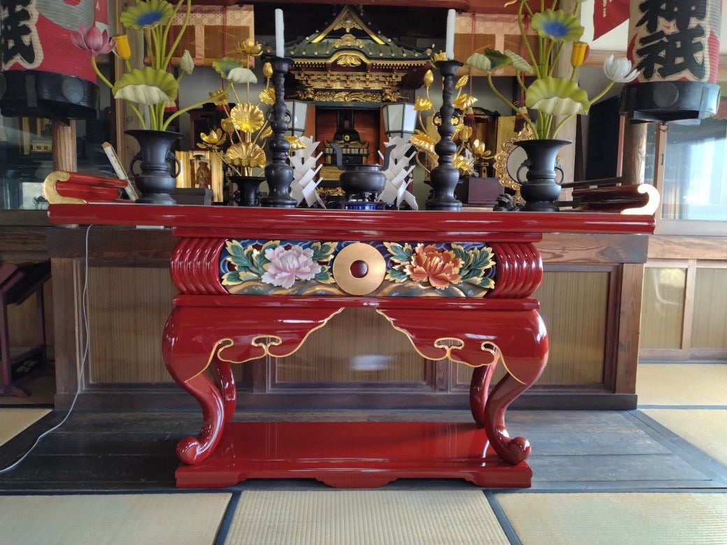 千葉県　常與寺様へ前机6.5尺を修復致しました